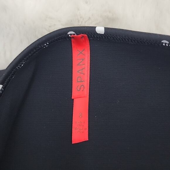 NEW Spanx Black Polka Dot Flirty Skirted Ruffle Shaping Swim Suit Bottom - Picture 6 of 9